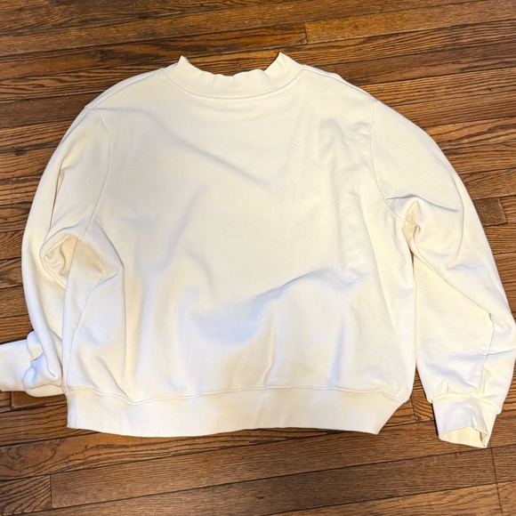 PARKE Mockneck Cream BRIDAL Sweatshirt - Picture 2 of 3